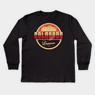 Vintage Colorado Denver Kids Long Sleeve T-Shirt